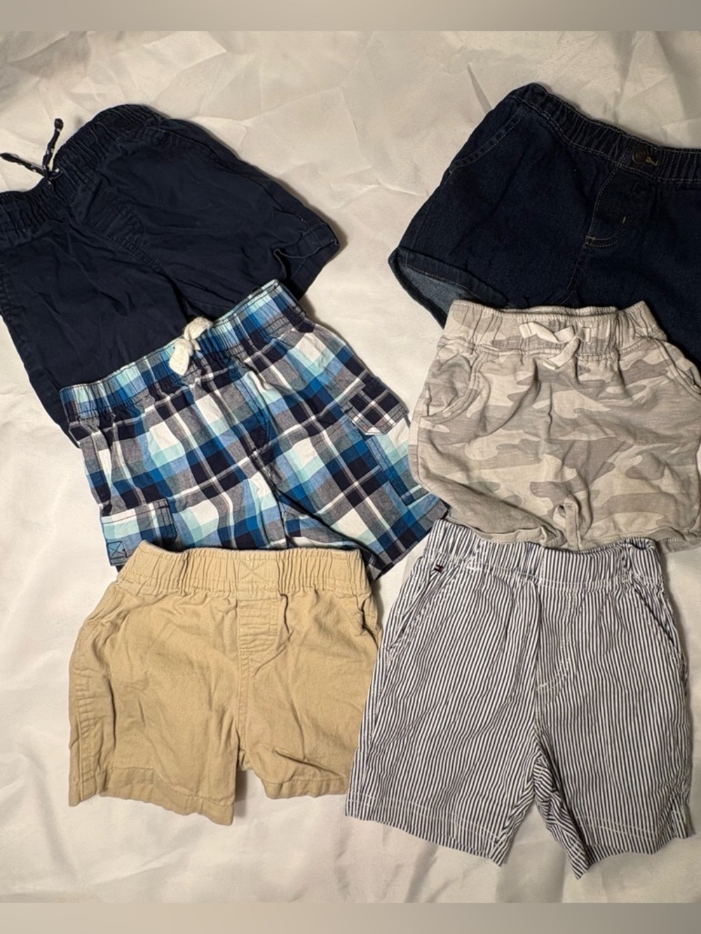 18M Toddler Boys Shorts Bundle (6 Pc) Denim Cargo Summer Lot